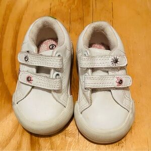 White Kids Shoes with Velcro Straps